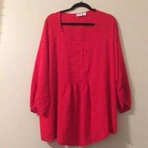 🍂🍁💜Cato Red Peasant Style Top